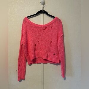 Hollister Y2K distressed long sleeve knit sweater XS